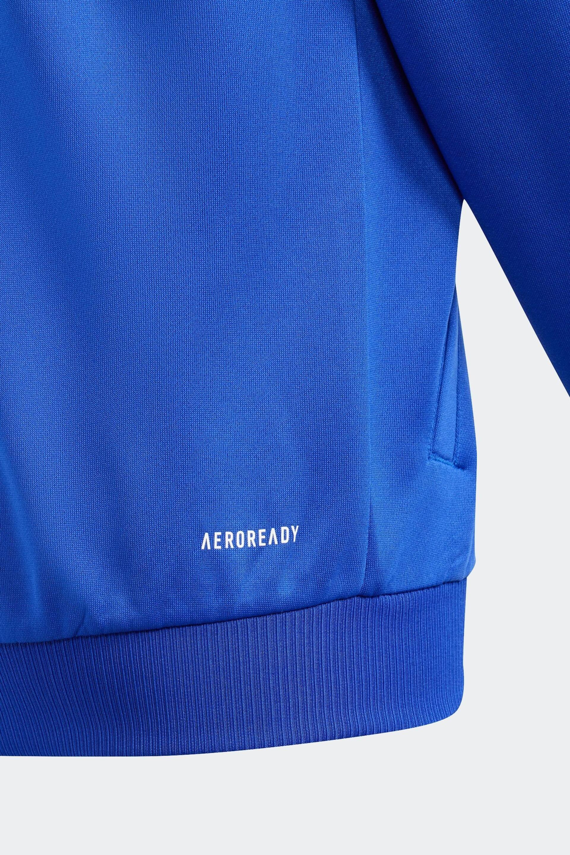 adidas Cornflower Blue Train Essentials AEROREADY 3-Stripes Regular-Fit Full-Zip Hoodie - Image 10 of 11