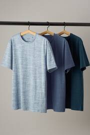 Blue/Navy 3PK Stag Marl T-Shirts - Image 8 of 14