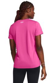 Under Armour Bright Pink V-Neck T-Shirt - Image 2 of 2