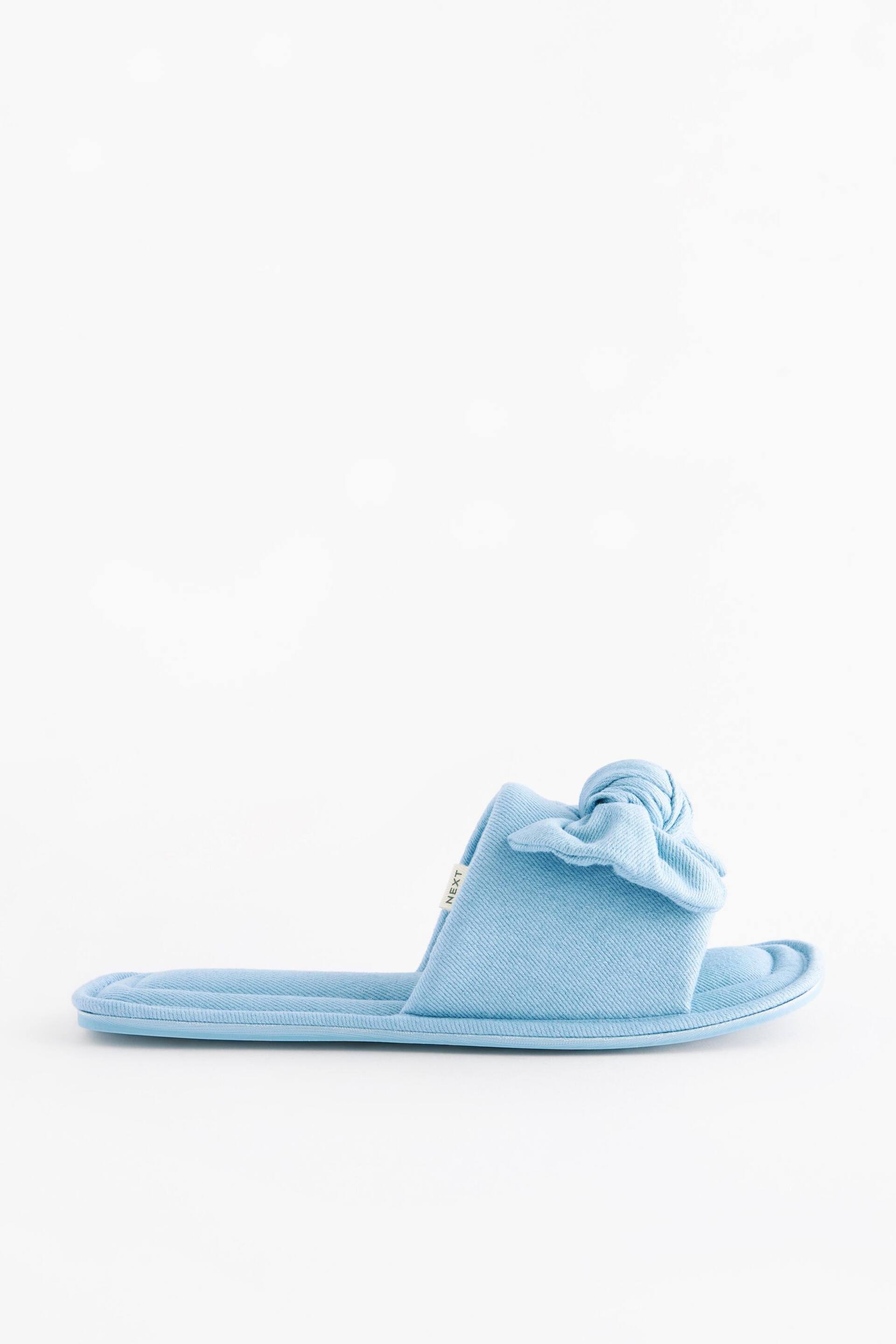 Blue Bow Mule Slippers - Image 4 of 7