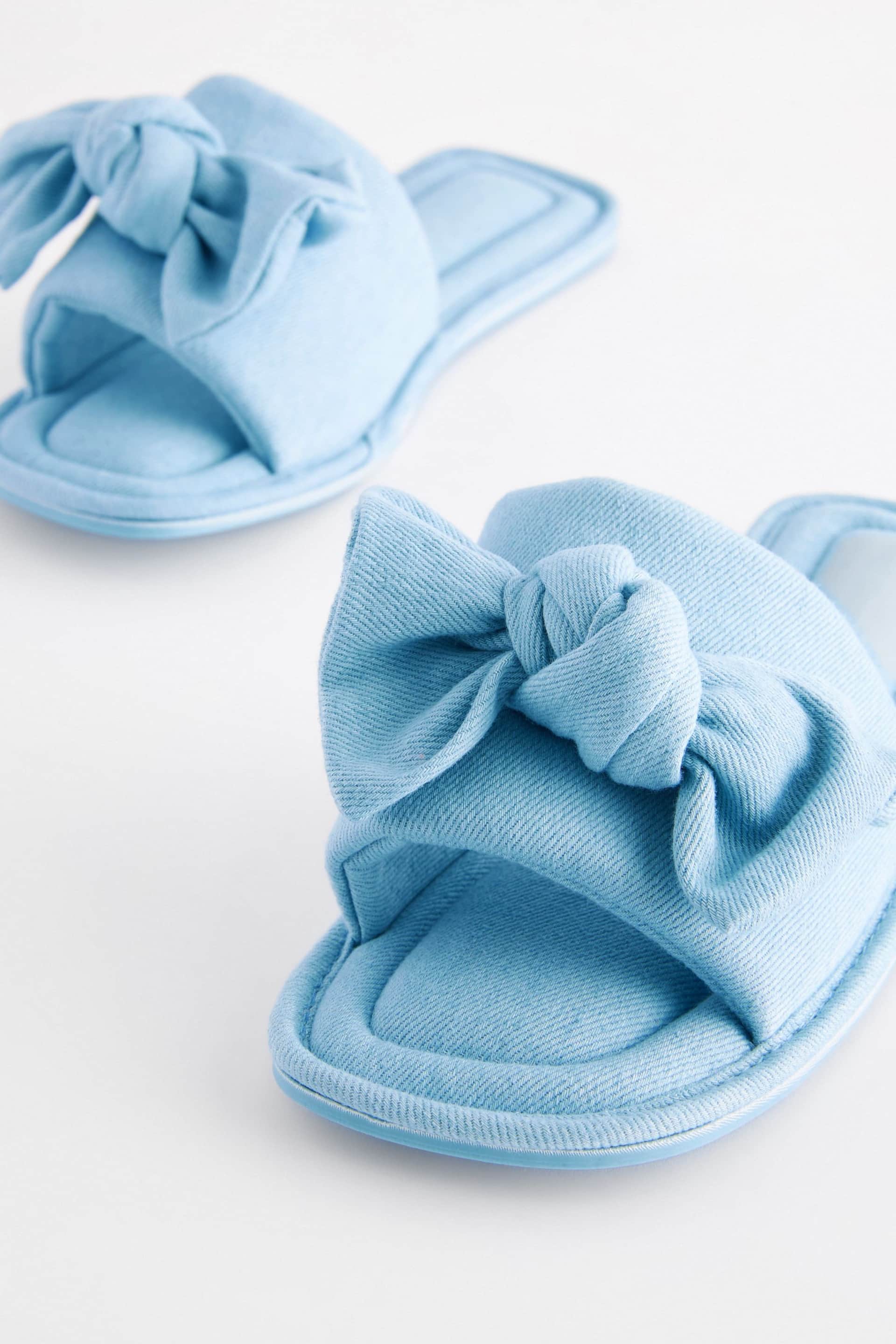 Blue Bow Mule Slippers - Image 6 of 7