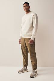 Tan Brown Regular Tapered Stretch Utility Cargo Trousers - Image 1 of 7