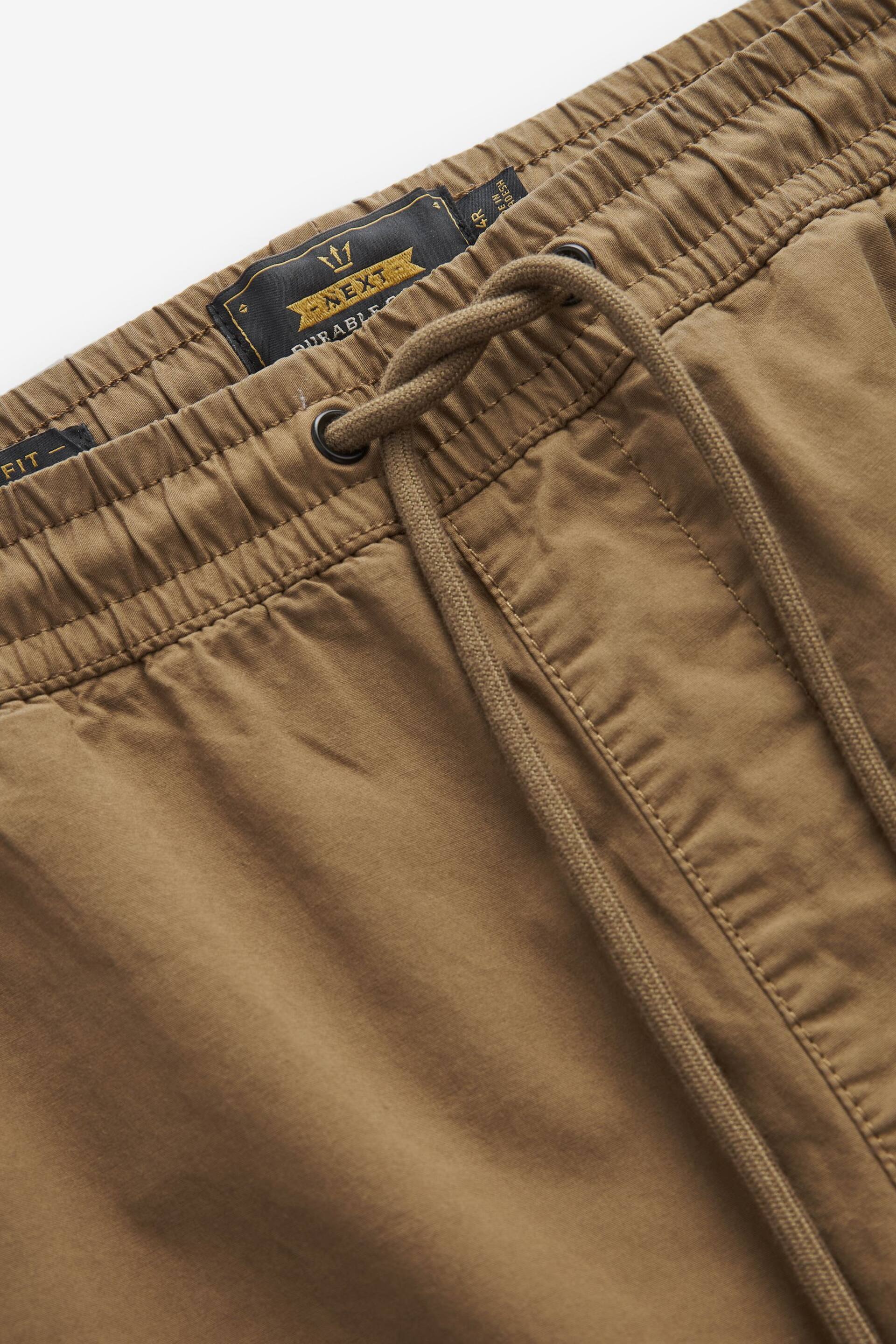 Tan Brown Regular Tapered Stretch Utility Cargo Trousers - Image 7 of 7