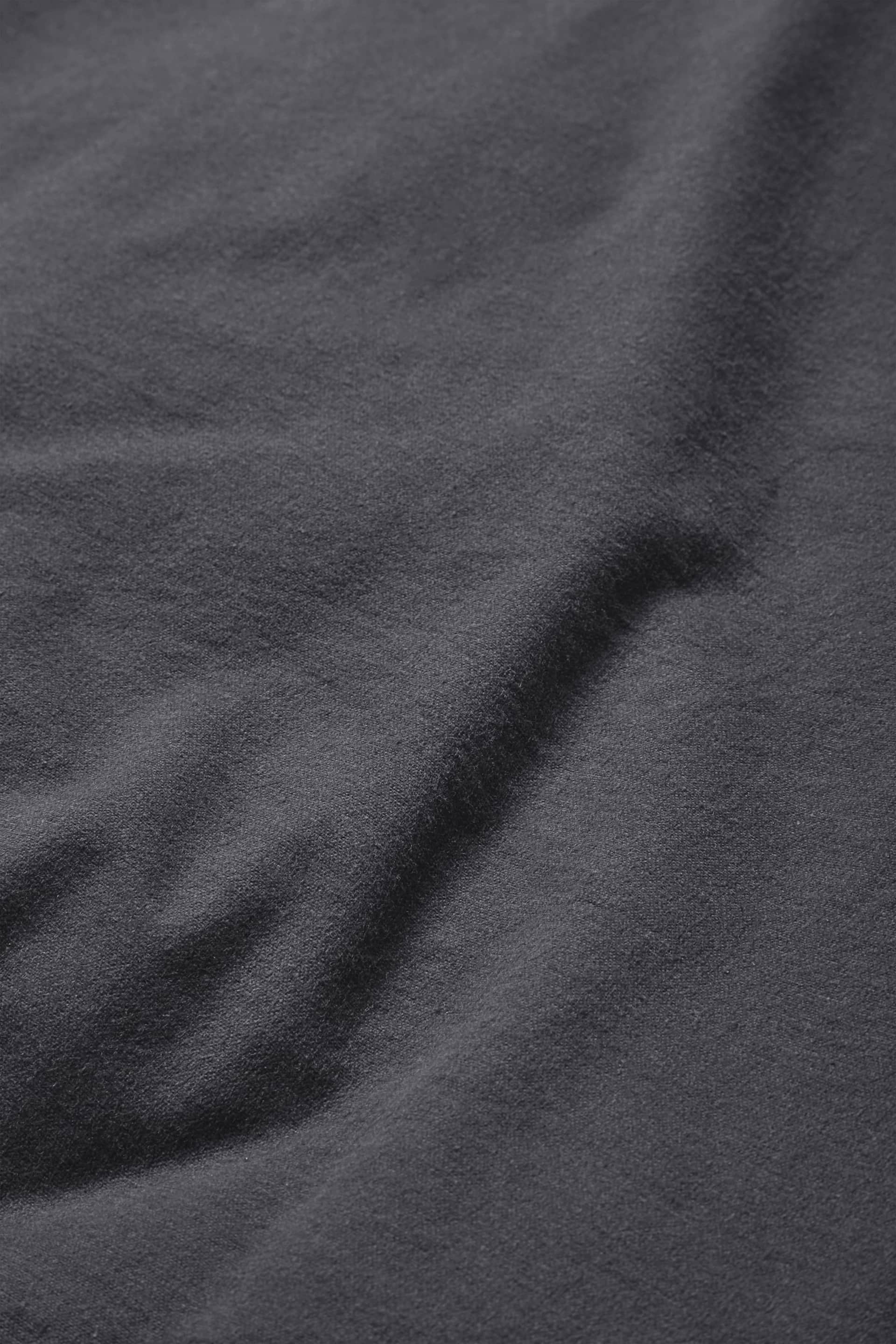 Charcoal Grey 100% Cotton Supersoft Brushed Plain Duvet Cover And Pillowcase Set - Image 5 of 6