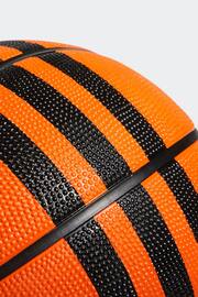 adidas Orange 3-Stripes Rubber X3 Basketball - Image 4 of 4