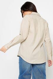 PixieGirl Petite Natural Stripe Oversized Shirt - Image 2 of 4