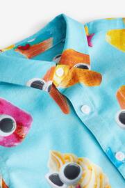 Blue Short Sleeve Printed Shirt (3mths-7yrs) - Image 3 of 5