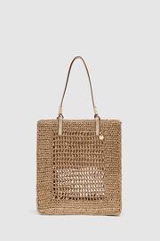 Reiss Natural Maria Woven Tote Bag - Image 1 of 5