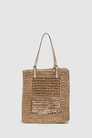 Reiss Natural Maria Woven Tote Bag - Image 4 of 5