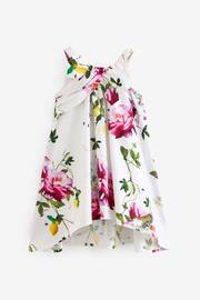 Baker by Ted Baker Floral Bow Woven White Dress - Image 6 of 11