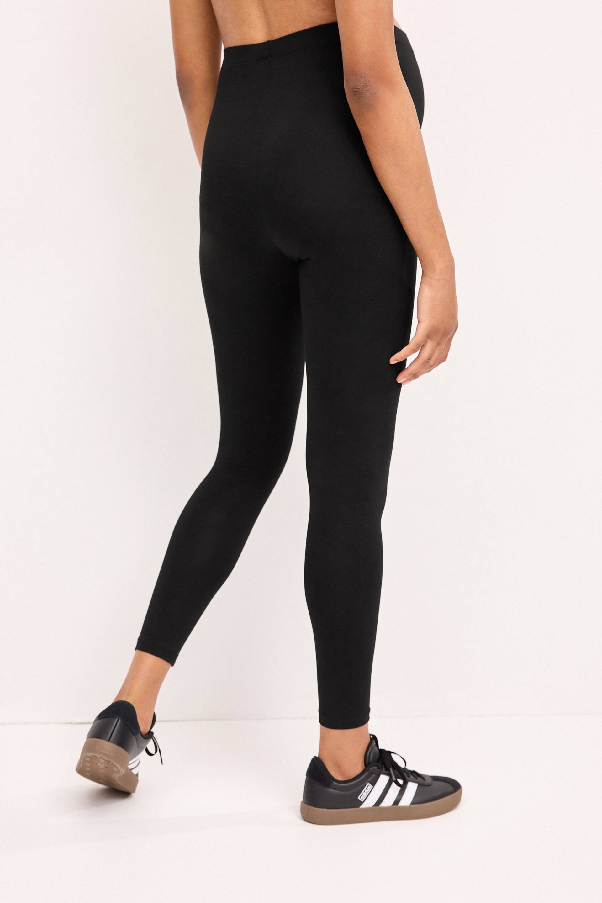 Black/Navy Blue Maternity Essential Leggings 2 Pack - Image 2 of 6