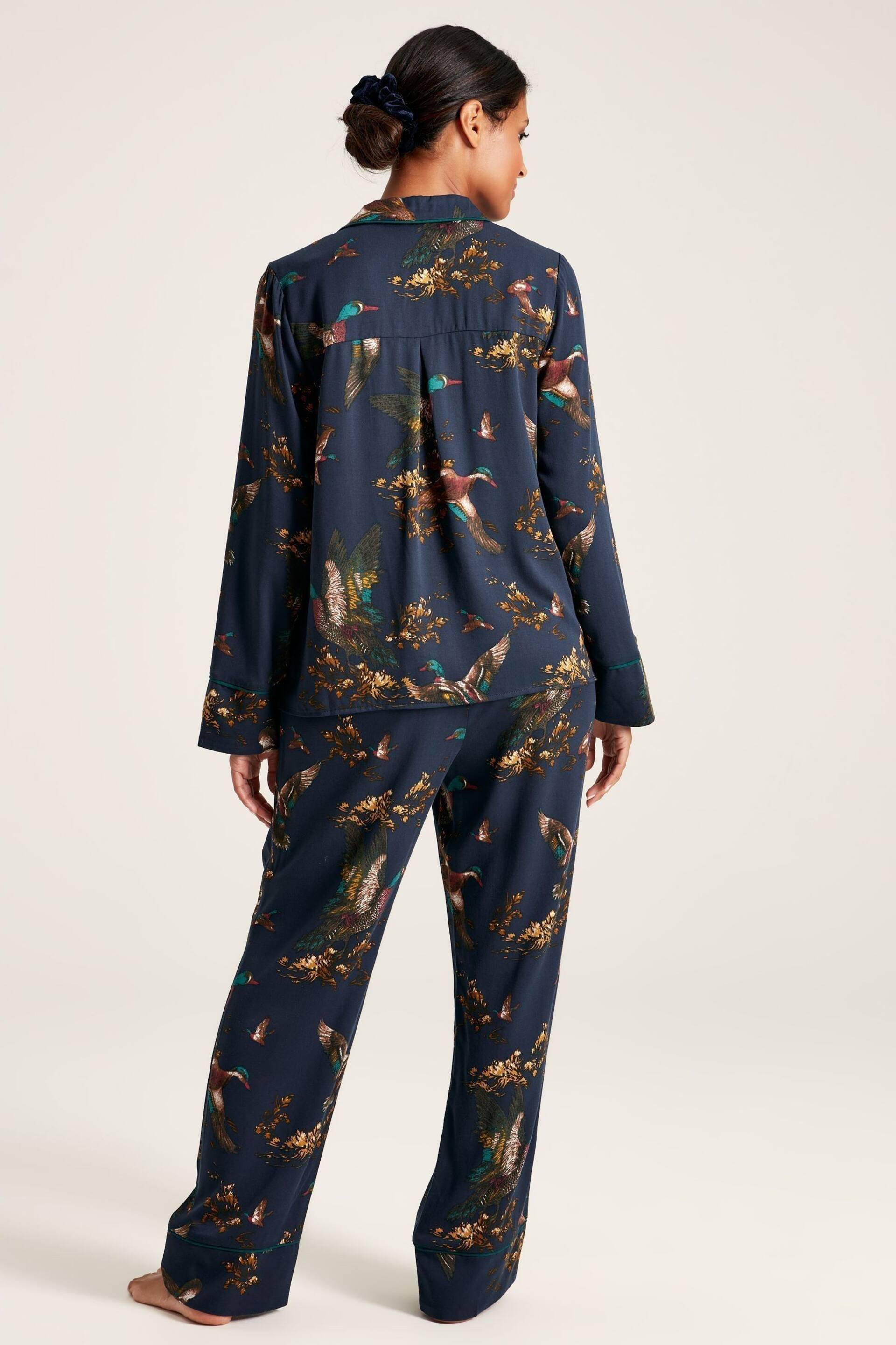 Joules Alma Navy Pyjama Set - Image 2 of 6
