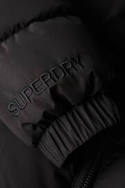 Superdry Black Hooded Spirit Sports Puffer Jacket - Image 7 of 7
