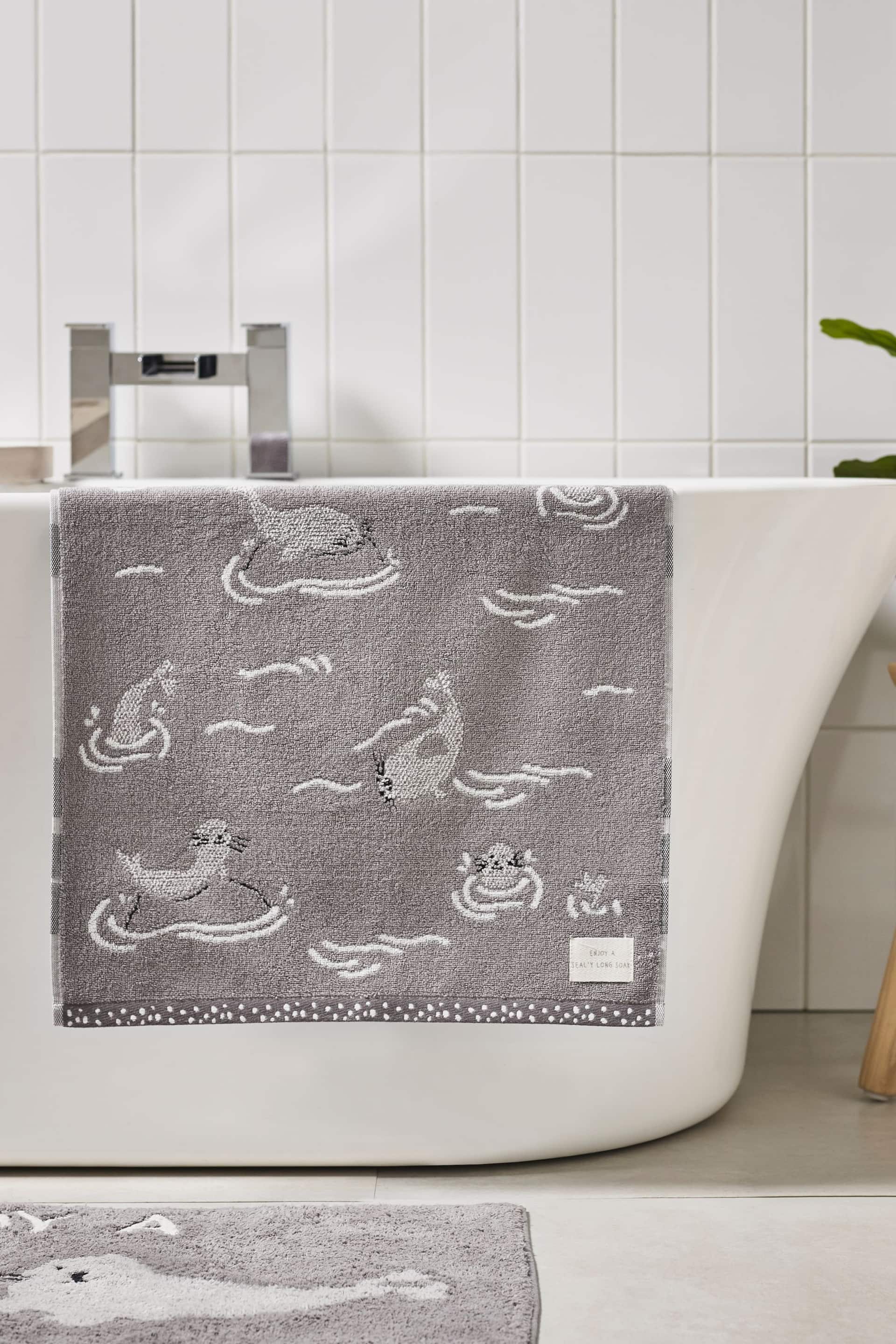 Grey Seal Towel 100% Cotton - Image 3 of 5