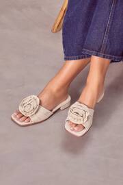 Cream Forever Comfort ® Corsage Flower Mules - Image 3 of 10