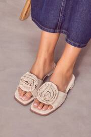 Cream Forever Comfort ® Corsage Flower Mules - Image 4 of 10