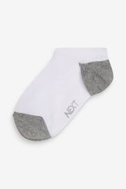 White 7 Pack No Show Cotton Rich Trainer Socks - Image 3 of 3