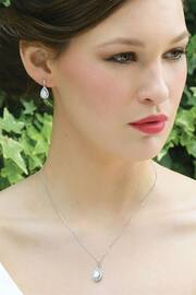 Ivory & Co Rhodium Belmont And Crystal Teardrop Earring - Image 2 of 5
