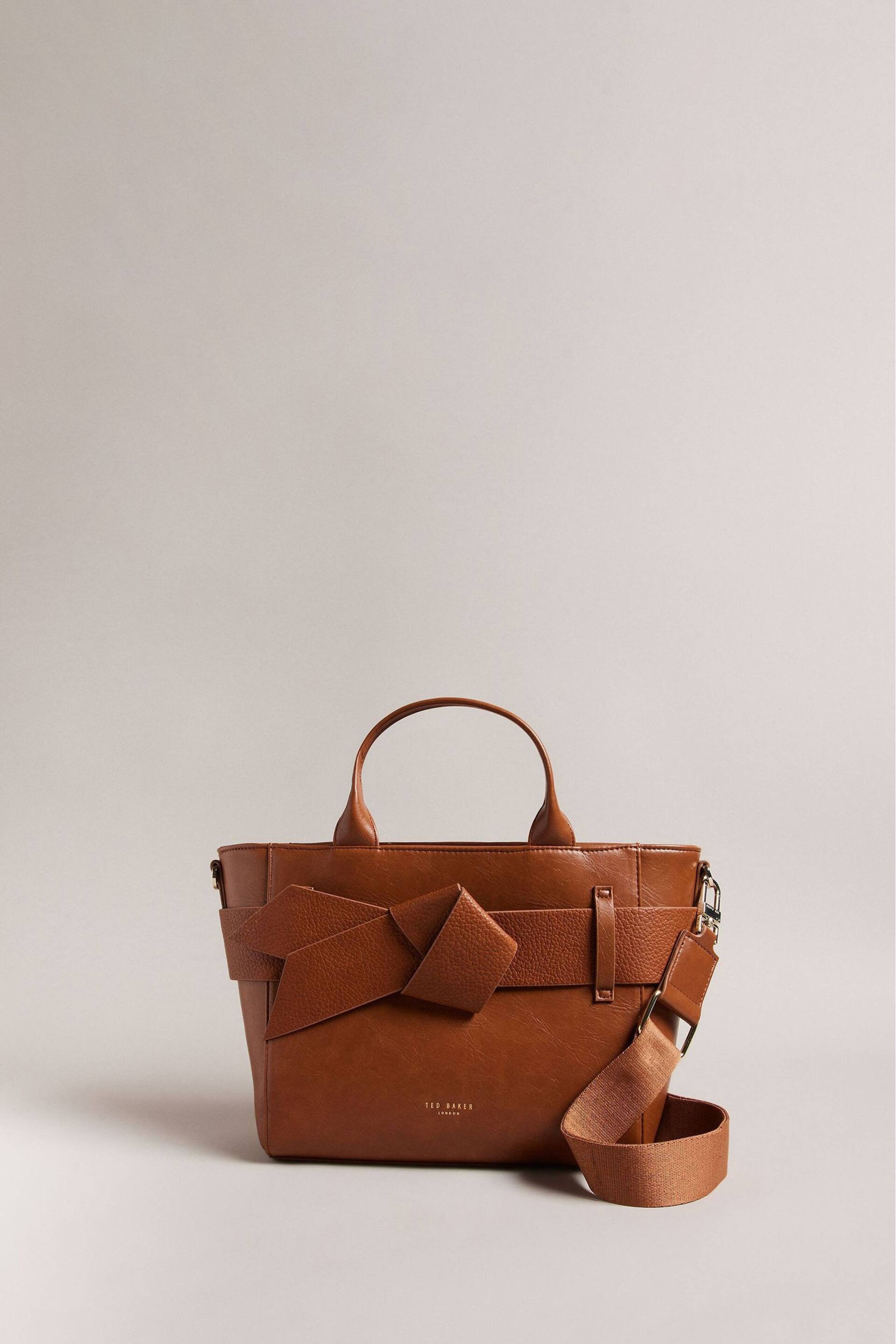 Ted Baker Brown Jimsa Knot Bow Tote Bag - Image 3 of 6