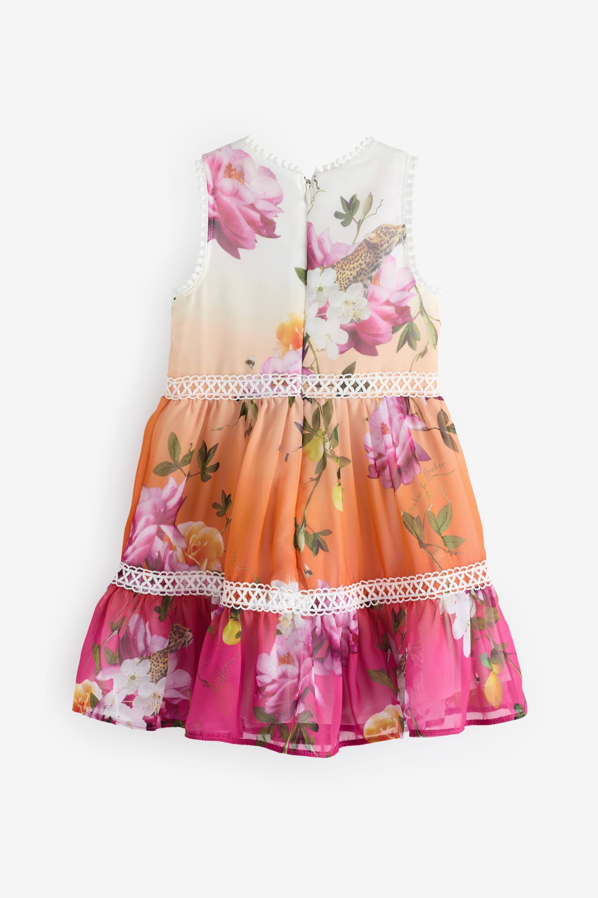 Baker by Ted Baker Multi Ombre Chiffon Dress - Image 7 of 9