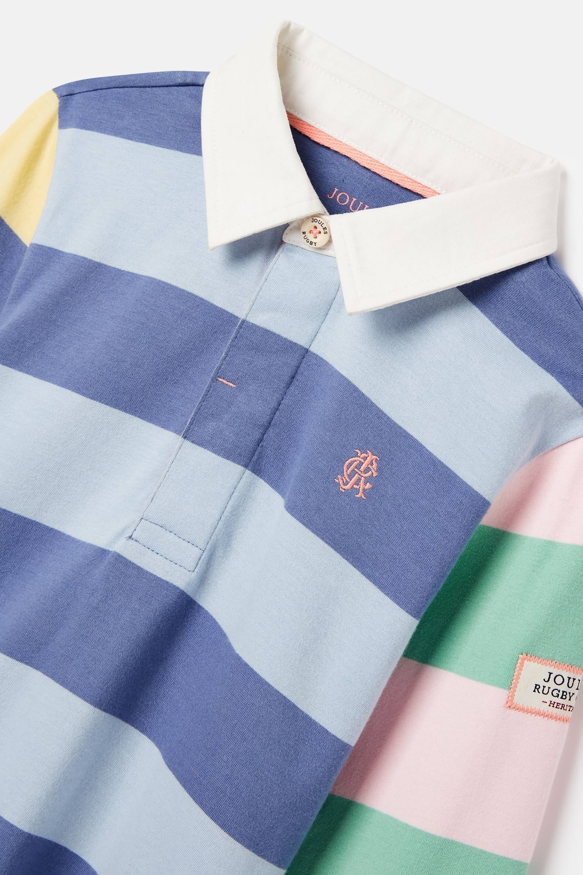 Joules Perry Multi Striped Rugby Shirt - Image 3 of 5