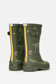 Joules Jnr Khaki Green Printed Dinosaur Wellies - Image 3 of 7