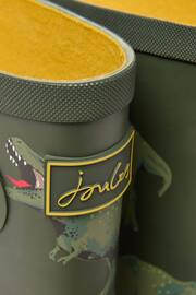 Joules Jnr Khaki Green Printed Dinosaur Wellies - Image 6 of 7