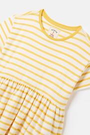 Joules Skye Yellow Striped Jersey T-Shirt Dress - Image 7 of 9