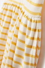 Joules Skye Yellow Striped Jersey T-Shirt Dress - Image 8 of 9