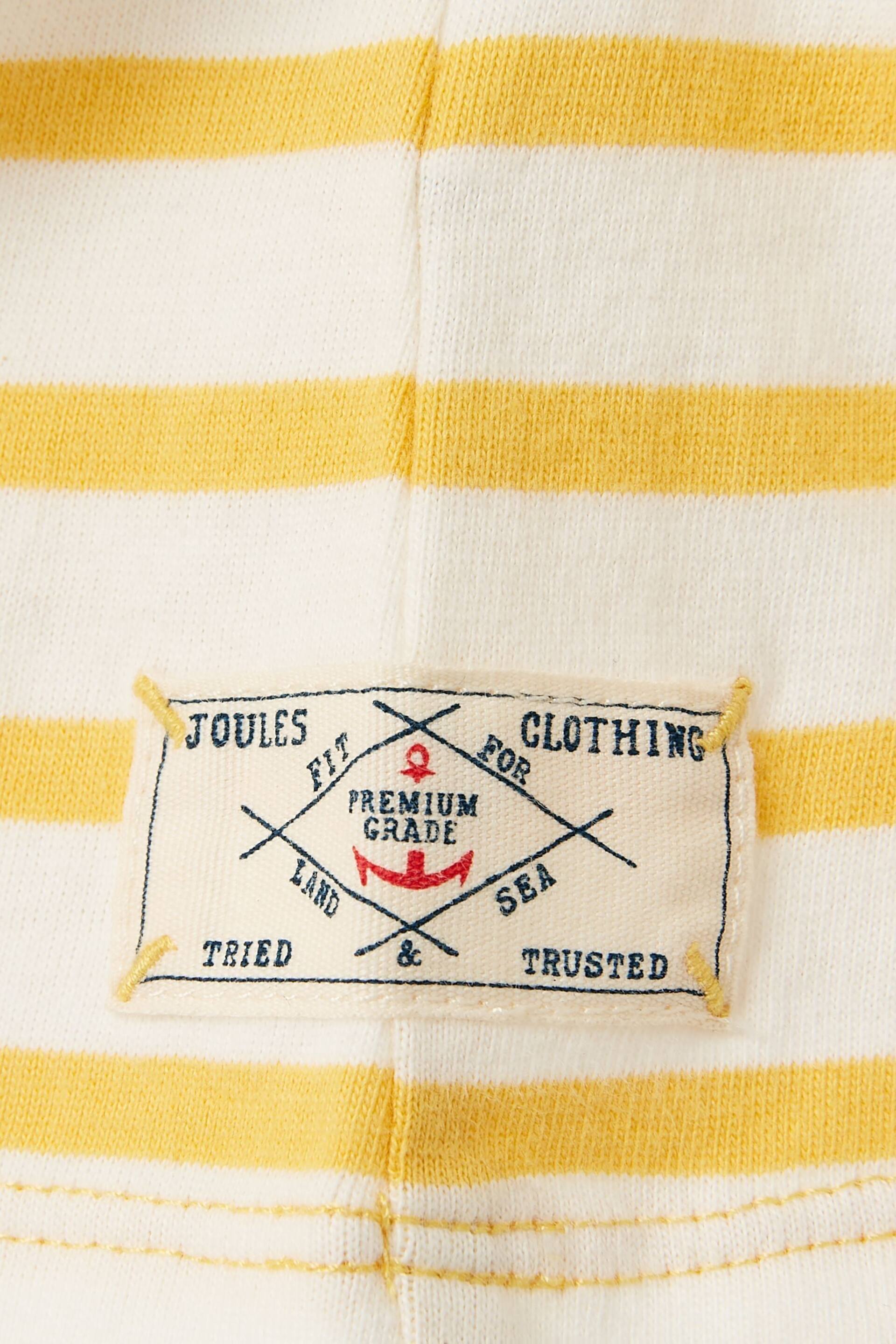 Joules Skye Yellow Striped Jersey T-Shirt Dress - Image 9 of 9