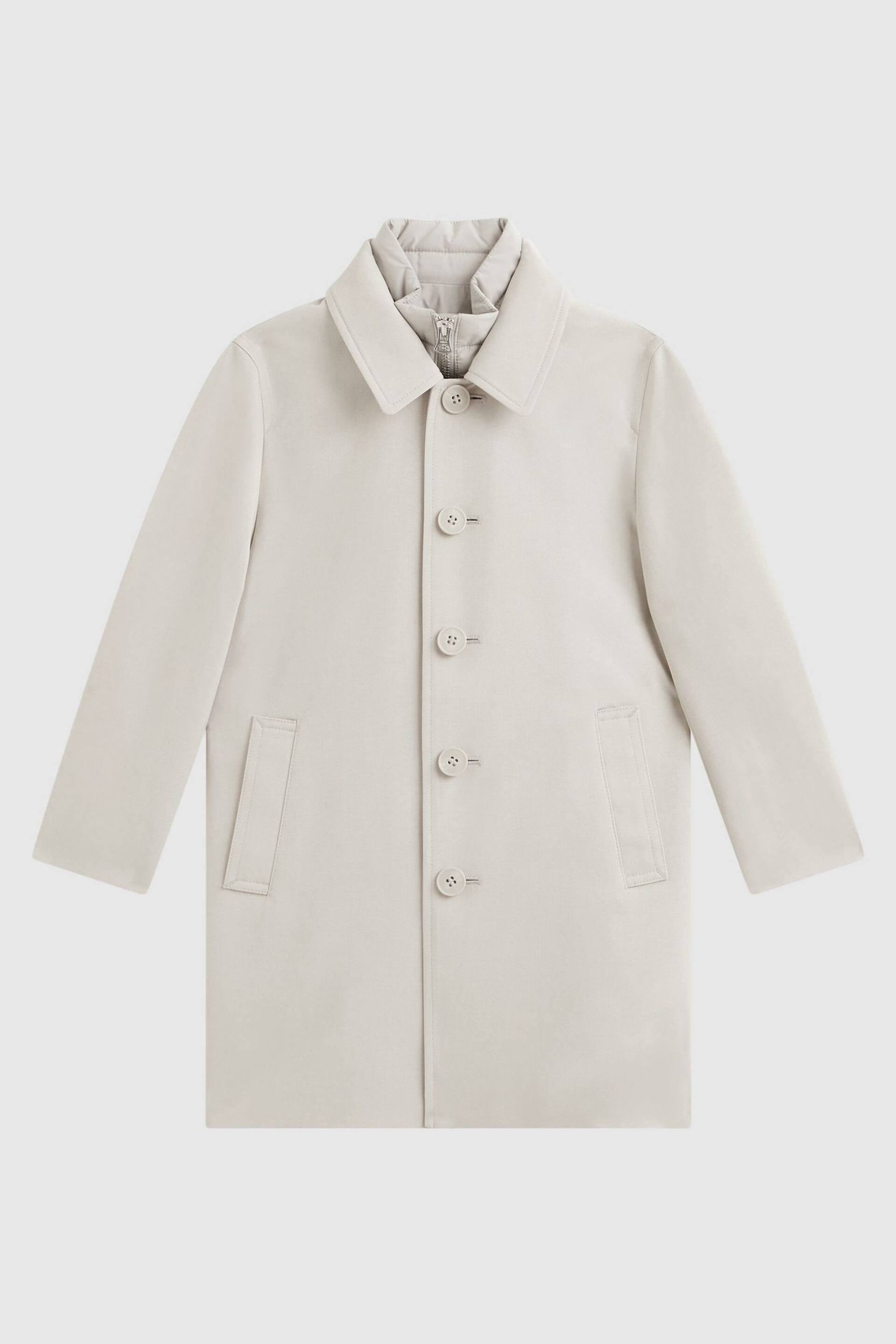 Reiss Stone Perrin Senior Trench With Funnel-Neck Insert - Image 2 of 7