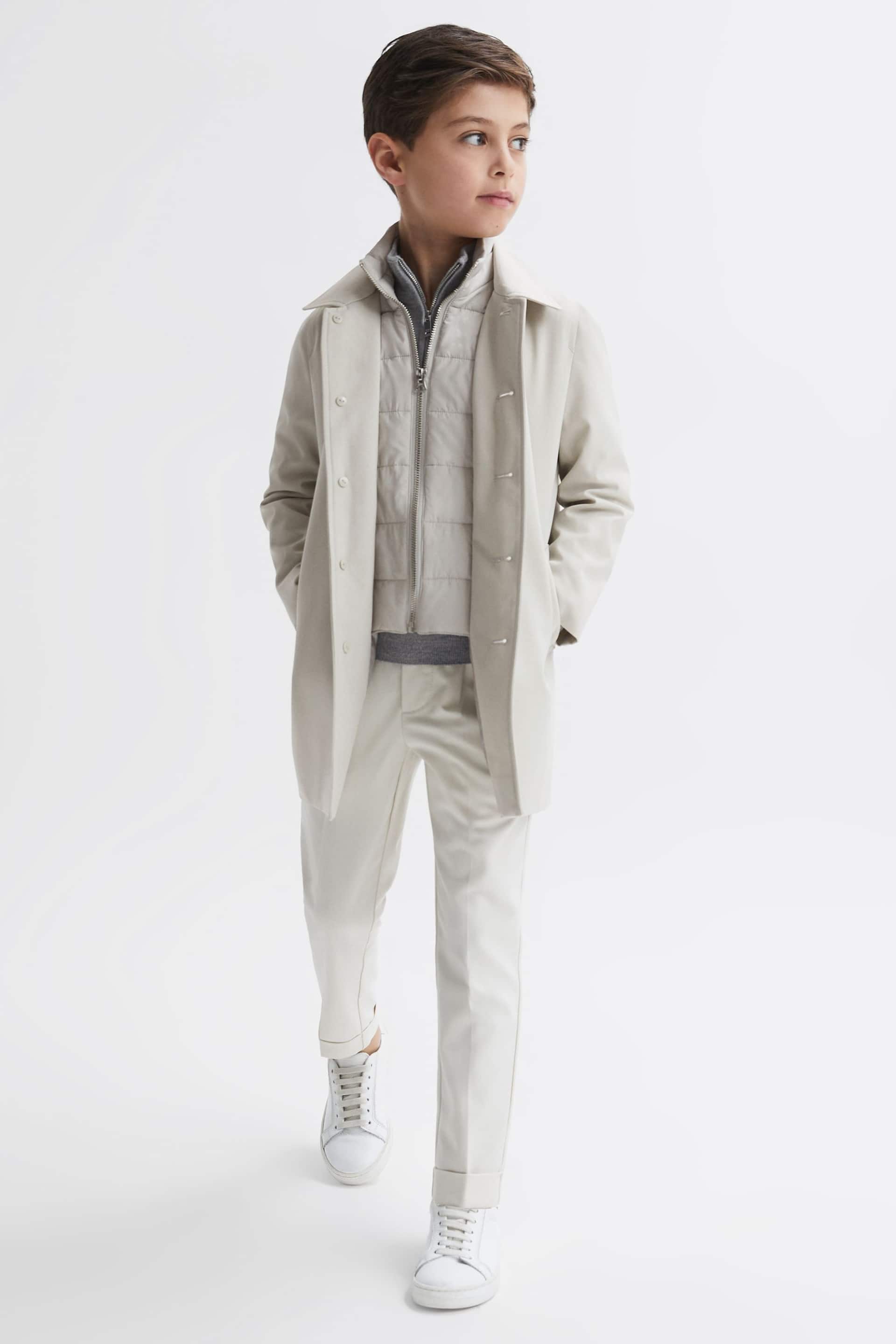 Reiss Stone Perrin Senior Trench With Funnel-Neck Insert - Image 3 of 7