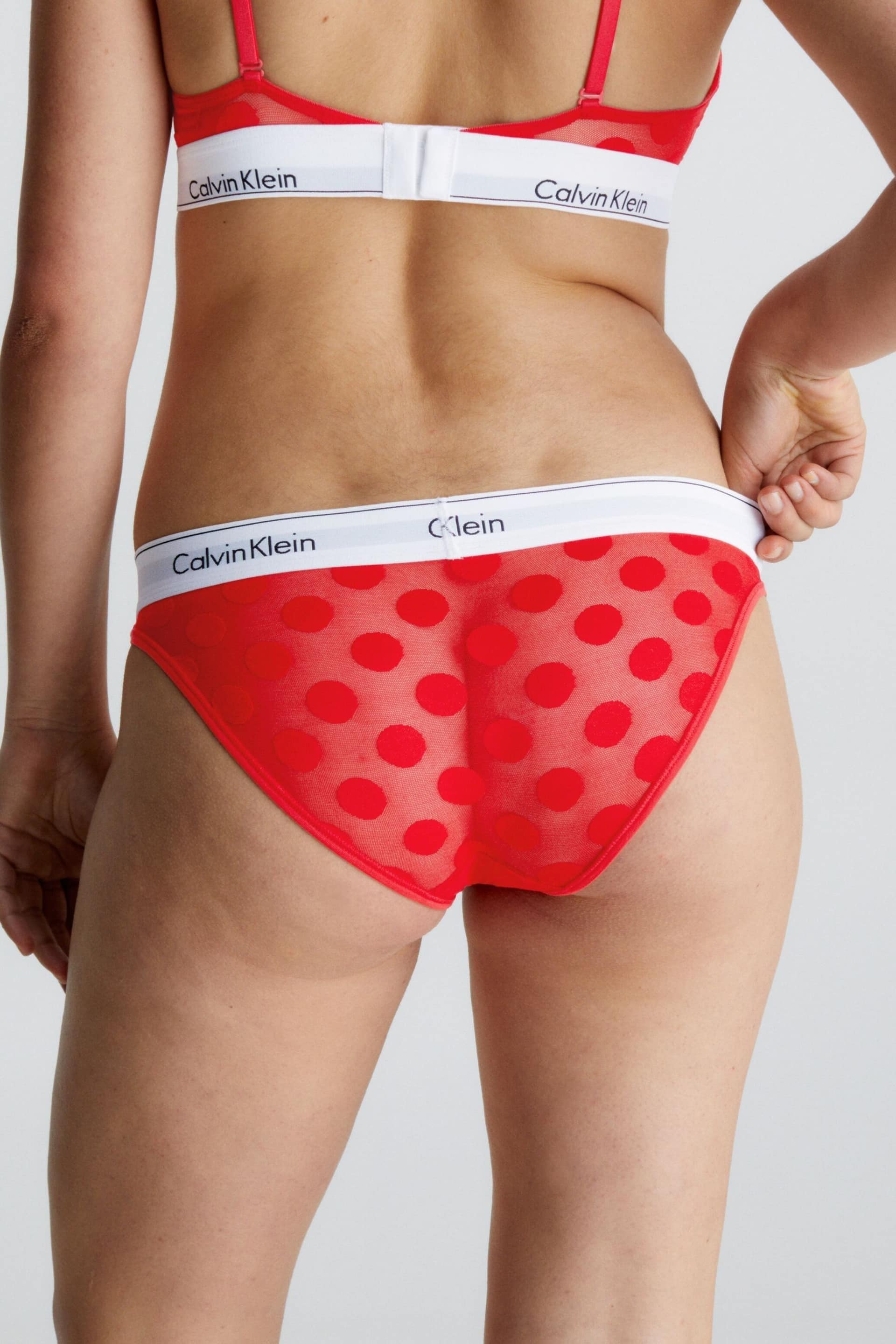 Calvin Klein Red Modern Cotton Bikini Briefs - Image 2 of 5