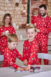 JoJo Maman Bébé Red Christmas Pyjamas Set - Image 1 of 2