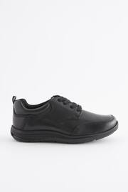 Black Narrow Fit (E) School Leather Lace-Up Shoes - Image 2 of 6