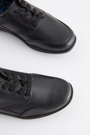 Black Narrow Fit (E) School Leather Lace-Up Shoes - Image 4 of 6