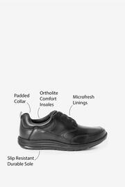 Black Narrow Fit (E) School Leather Lace-Up Shoes - Image 6 of 6
