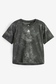 adidas Grey Train Essentials Tie Dye T-Shirt - Image 1 of 1