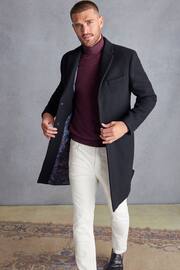 Black Signature Epsom Overcoat With Cashmere - Image 4 of 10