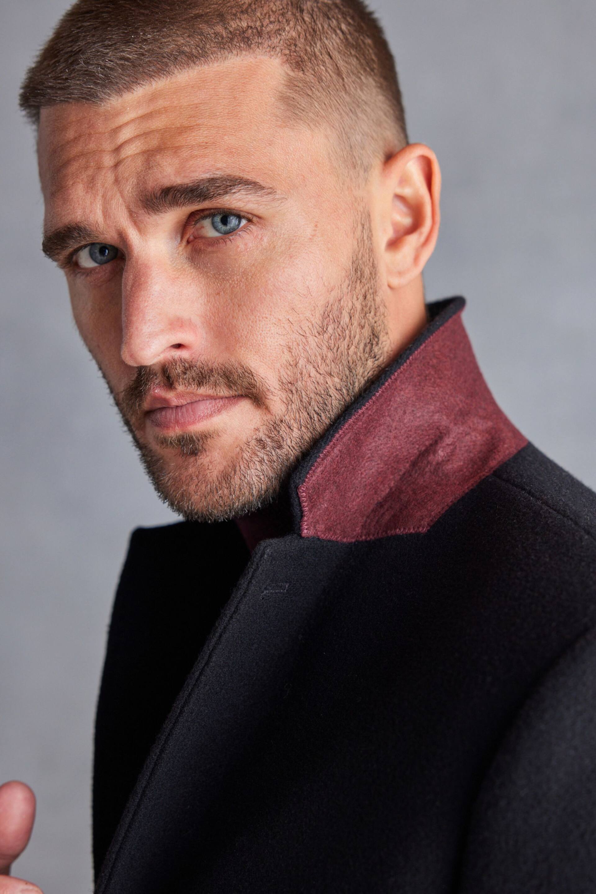 Black Signature Epsom Overcoat With Cashmere - Image 6 of 10