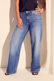 Myleene Klass Blue Denim Wide Leg Jeans - Image 3 of 7