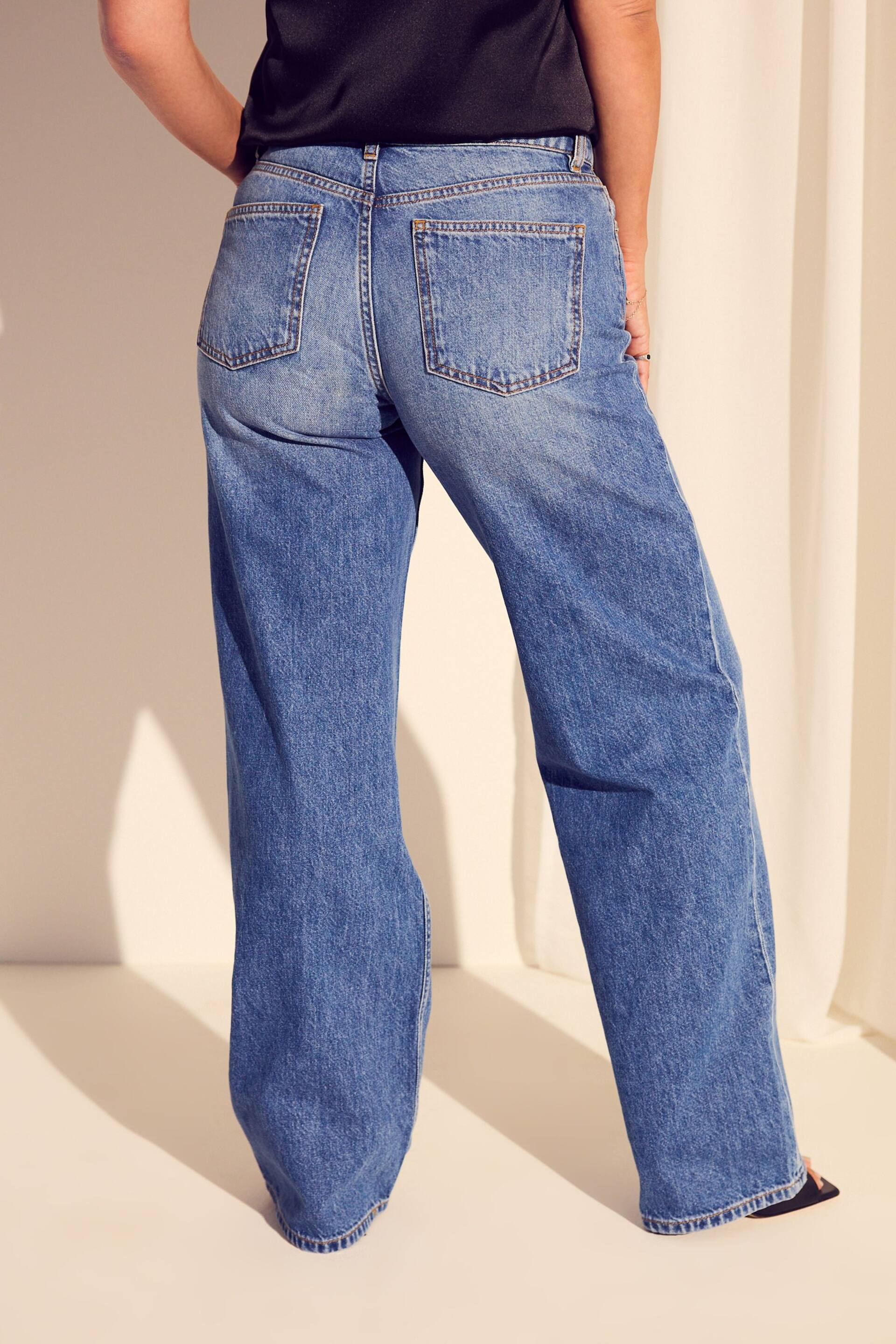 Myleene Klass Blue Denim Wide Leg Jeans - Image 4 of 7