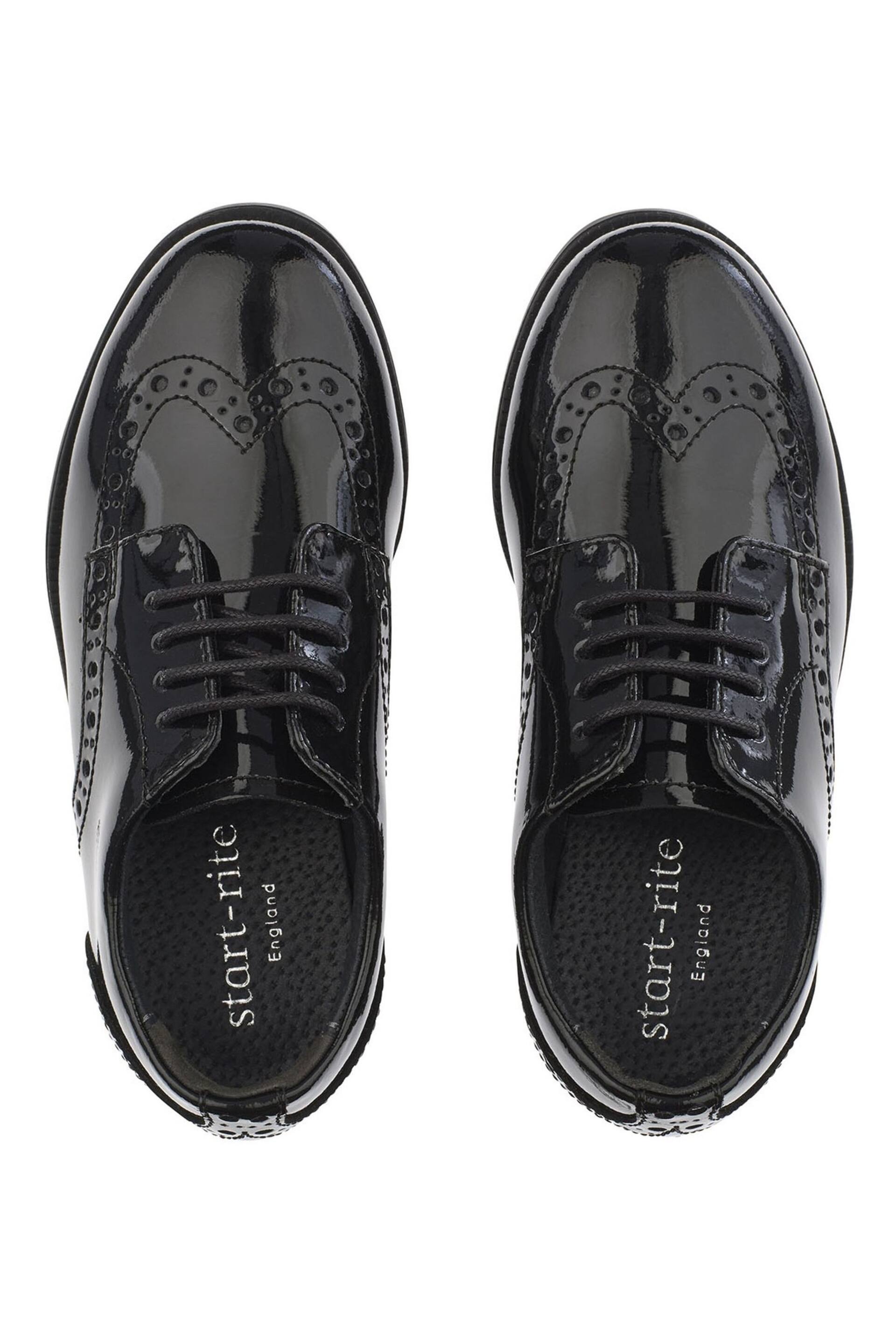 Start-Rite Brogue Snr Black Patent Leather School Shoes Wide Fit - Image 5 of 6