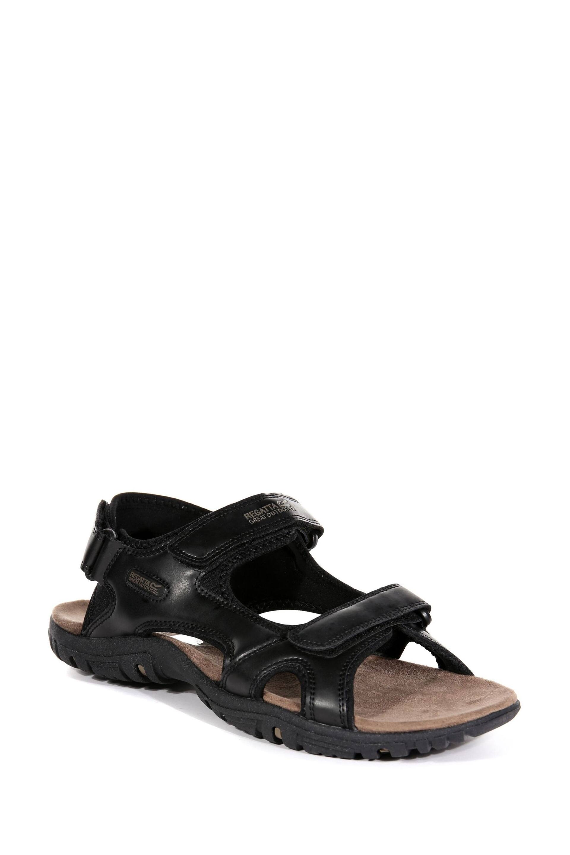 Regatta Black Comfort Fit Haris Sandals - Image 2 of 6