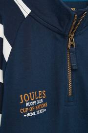 Joules Ellis Navy Quarter Zip Rugby Sweatshirt - Image 11 of 13