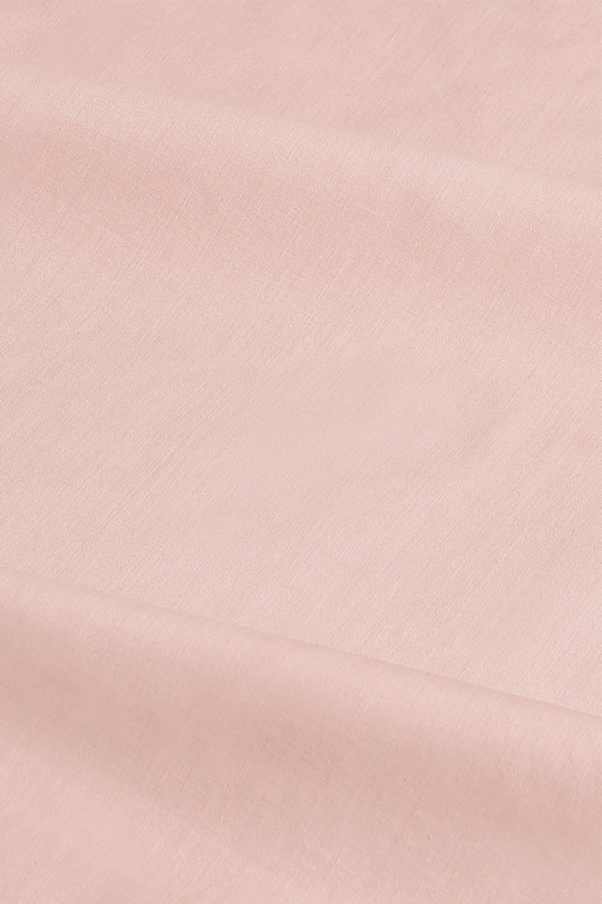Pink Easy Care Polycotton Plain Duvet Cover and Pillowcase Set - Image 6 of 6