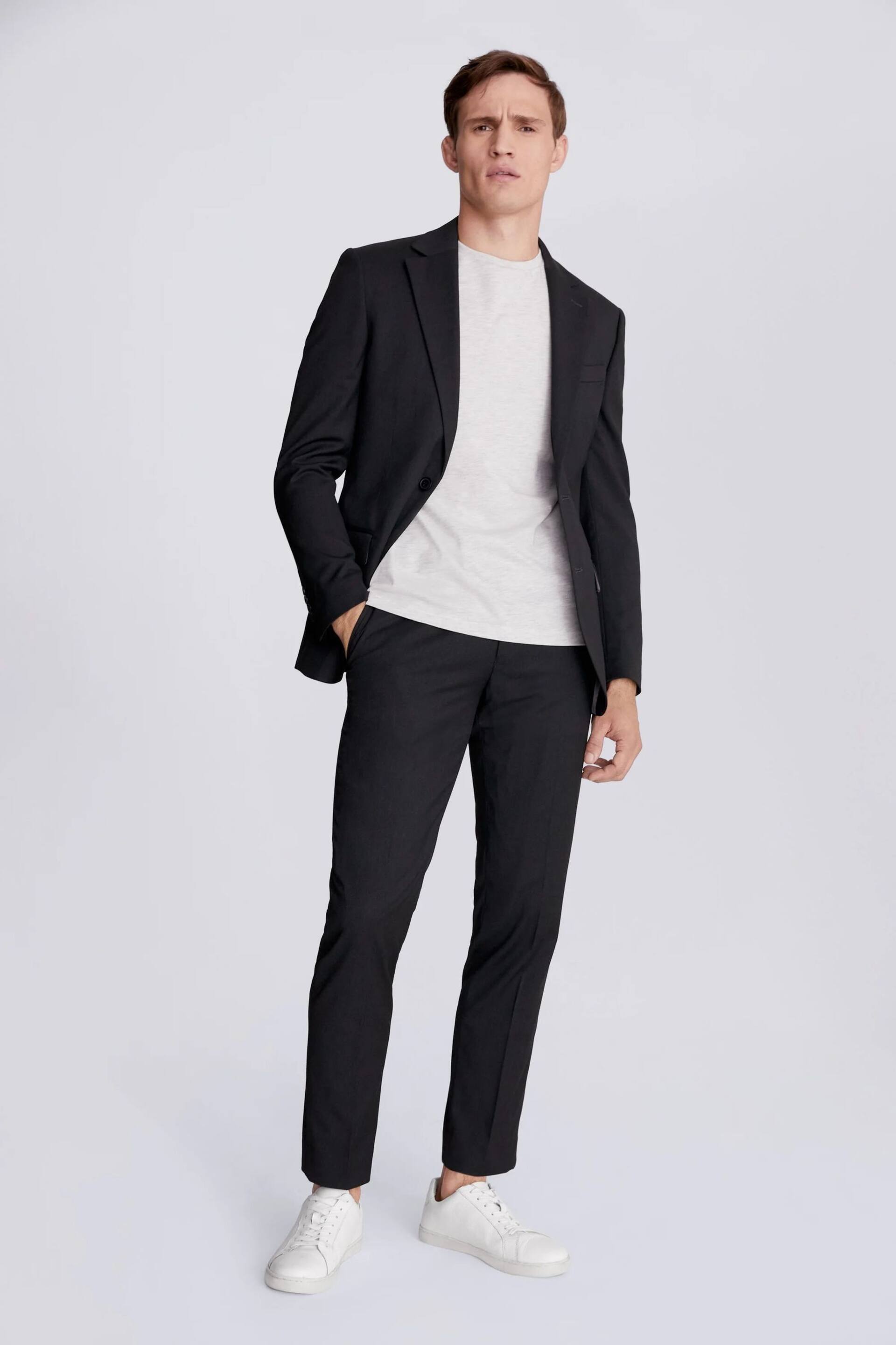 MOSS Charcoal Grey Tailored Stretch Suit: Jacket - Image 5 of 8