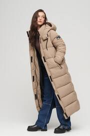 Superdry Brown Ripstop Longline Puffer Jacket - Image 4 of 8