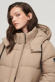 Superdry Brown Ripstop Longline Puffer Jacket - Image 5 of 8