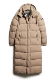 Superdry Brown Ripstop Longline Puffer Jacket - Image 6 of 8